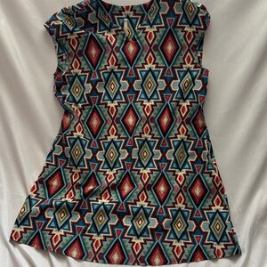 Uncle Frank Anthropologie  Colorful Geometric Mini Dress